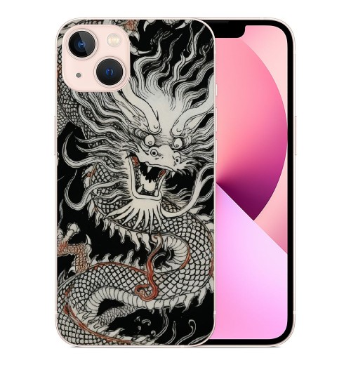 Shangniulu Compatible for iPhone 14 Case, Mysterious Powerful Dragon iPhone Case Drop Protection Slim Shockproof TPU Case Gift for Men Women