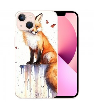 Shangniulu Compatible for iPhone 14 Pro Case, Vintage Cute Funny Fox iPhone Case Drop Protection Slim Shockproof TPU Case Gift for Men Women