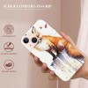 Shangniulu Compatible for iPhone 14 Pro Case, Vintage Cute Funny Fox iPhone Case Drop Protection Slim Shockproof TPU Case Gift for Men Women