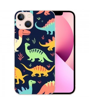 Shangniulu Compatible for iPhone 13 Pro Case, Colorful Cute Cartoon Dinosaur Printed iPhone Case Drop Protection Slim Shockproof TPU Clear Case Gift for Men Women