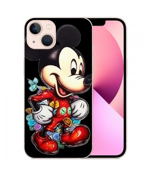 Shangniulu Compatible with iPhone 13 Pro Case Mickey Mouse Cartoon Print Crystal Clear Slim Soft TPU Bumper Anti-Scratch Four Corners Cushion Shockproof Protection Hard Back Cover