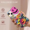 Shangniulu Cute Face Case Girls Women Preppy Aesthetic Cute Face Print Shockproof Protective Case Soft TPU Hard Back Anti-Scratch Cover for iPhone 14