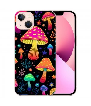 Shangniulu Pretty Magic Mushroom Case Colorful Trippy Mushrooms Print Shockproof Protective Case Soft TPU Hard Back Anti-Scratch Cover