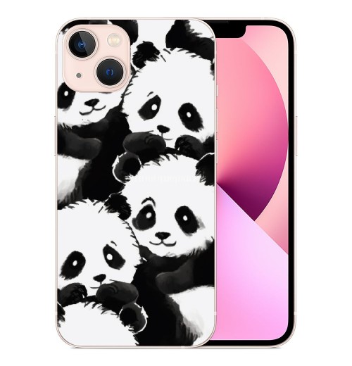 Shangniulu Compatible for iPhone 13 Pro Case, Cute Kawaii Panda Funny Animal iPhone Case Drop Protection Slim Shockproof TPU Clear Case Gift for Men Women