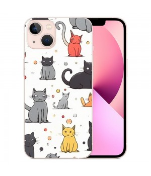 Shangniulu Compatible with MagSafe Wireless Charging Cute Cat Design Shockproof Anti-Scratch Cover for Men&amp;Women (Clear) for iPhone 13 Pro