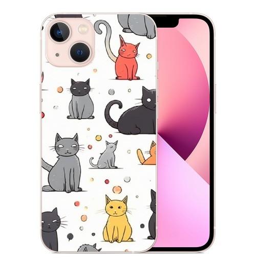 Shangniulu Compatible with MagSafe Wireless Charging Cute Cat Design Shockproof Anti-Scratch Cover for Men&amp;Women (Clear) for iPhone 13 Pro