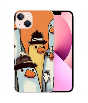 Shangniulu Cute Cartoon Duck Case Girls Women Kawaii Cartoon Printed Shockproof Protective Case Soft TPU Hard Back Anti-Scratch Cover