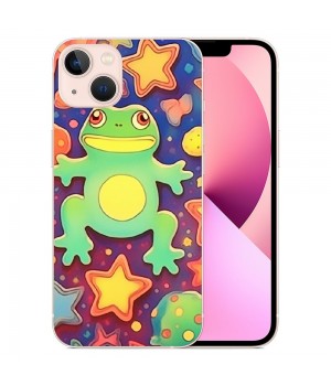 Shangniulu Cute Case Girls Women Cartoon Frog Print Case Kawaii Design Shockproof Protective Cases Soft TPU Hard Back Anti-Scratch Cover for iPhone 13/14 Pro