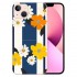 Shangniulu Flower Daisy Floral Printed Case Indie Aesthetic Color Block Shockproof Protective Case Soft TPU Hard Back Anti-Scratch Cover