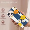 Shangniulu Flower Daisy Floral Printed Case Indie Aesthetic Color Block Shockproof Protective Case Soft TPU Hard Back Anti-Scratch Cover