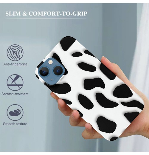 Shangniulu Cow Print iPhone Case Anti Slip and Drop Resistant Case for iPhone 15 Pro Max