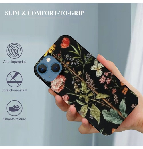 Shangniulu Healing Black Print iPhone Case Anti Slip and Drop Resistant Case for iPhone 15 Pro Max