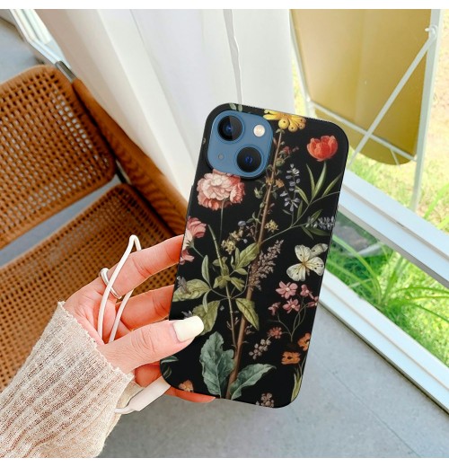 Shangniulu Healing Black Print iPhone Case Anti Slip and Drop Resistant Case for iPhone 15 Pro Max