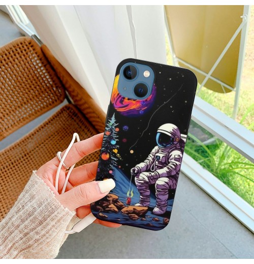 Shangniulu Moon Camping Print iPhone Case Anti Slip and Drop Resistant Case for iPhone 15 Pro Max