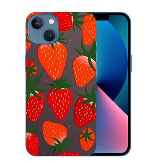 Strawberry Print iPhone Case Anti Slip and Drop Resistant Case for iPhone 15 Pro Max