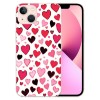 Shangniulu Cute Case Love Heart Print Shockproof Protective Cases Soft TPU Hard Back Anti-Scratch Cover for iPhone 14