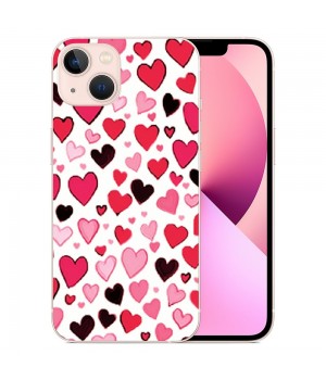 Shangniulu Cute Case Love Heart Print Shockproof Protective Cases Soft TPU Hard Back Anti-Scratch Cover for iPhone 14